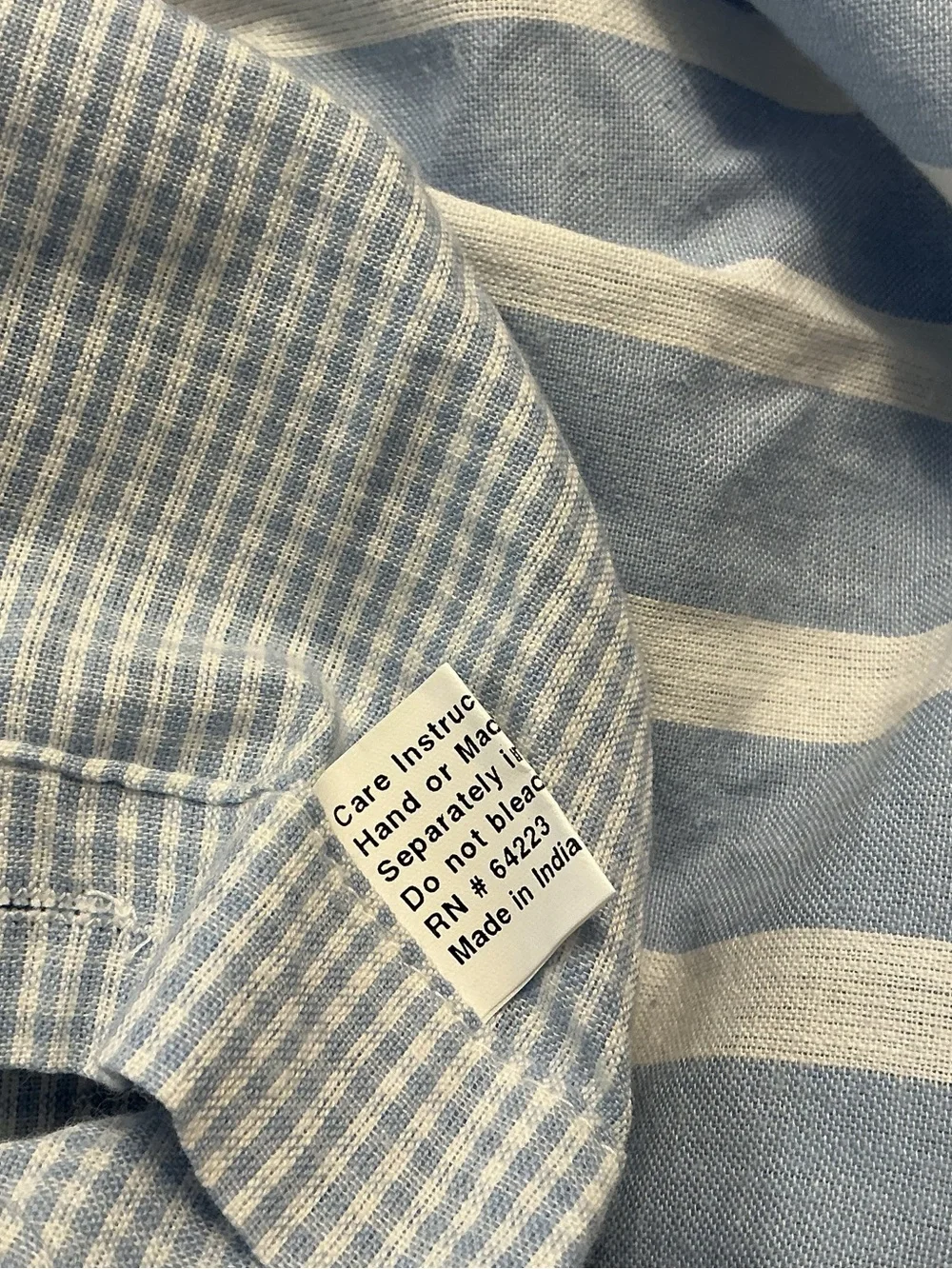 NWOT Garnet Hill Gingham / Stripes 100% Cotton Duvet
